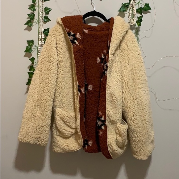 PacSun | Sweaters | Nwot Reversible Sherpa Sweater | Poshmark